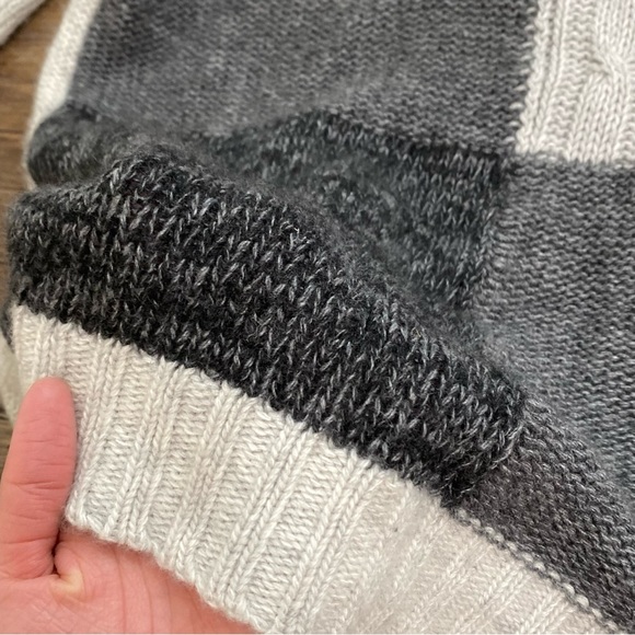 Autumn Cashmere Color blocked turtleneck Cashmere wool blend Sweater - Picture 6 of 14